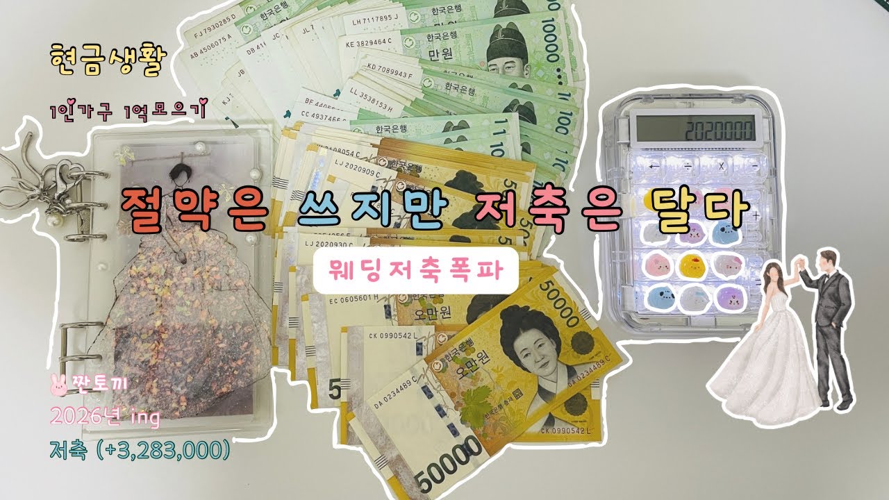 [ep.84] 🐰웨딩저축폭파 | 고액이라 힘들었다 | 설 연휴 잘 보내세요🙇🏻‍♀️