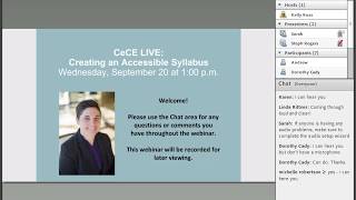 CeCE LIVE Creating an Accessible Syllabus