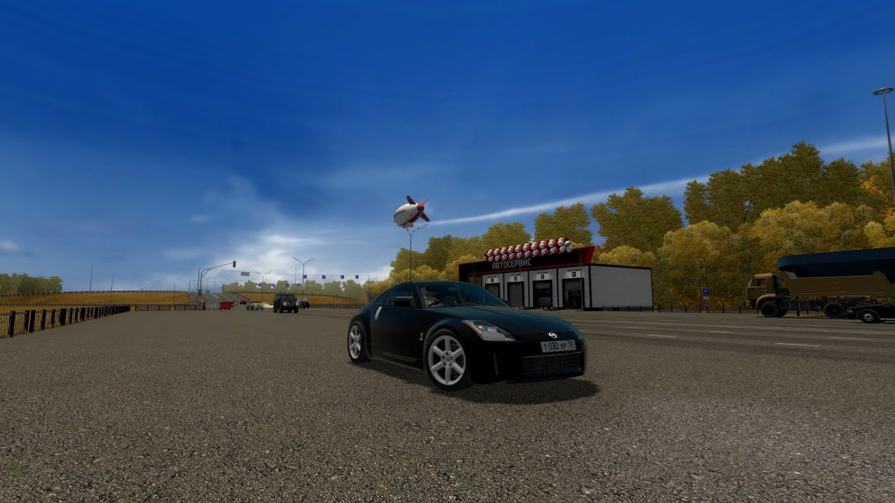 Езда по городу на Nissan 350Z (City Car Driving 1.5.9)