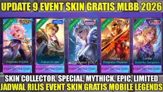 UPDATED RELEASE SCHEDULE FOR 9 FREE MOBILE LEGENDS SKINS IN 2026! COLLECTOR, SPECIAL, EPIC, AND M...