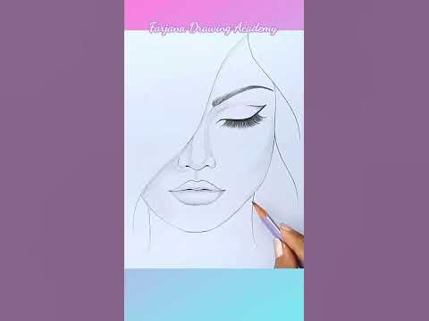 Easy drawing of Girl - Pencil Sketch #facedrawing #creativeart # ...