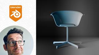 Blender Basic Blue Organic Plastic Chair