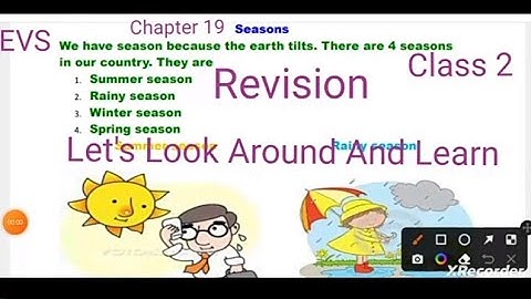 Seasons - Revision EVS Class-2 Chapter-19 #libanam