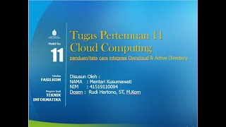 Pertemuan 12 - [ Panduan atau Tata cara integrasi Owncloud & Active Directory ]