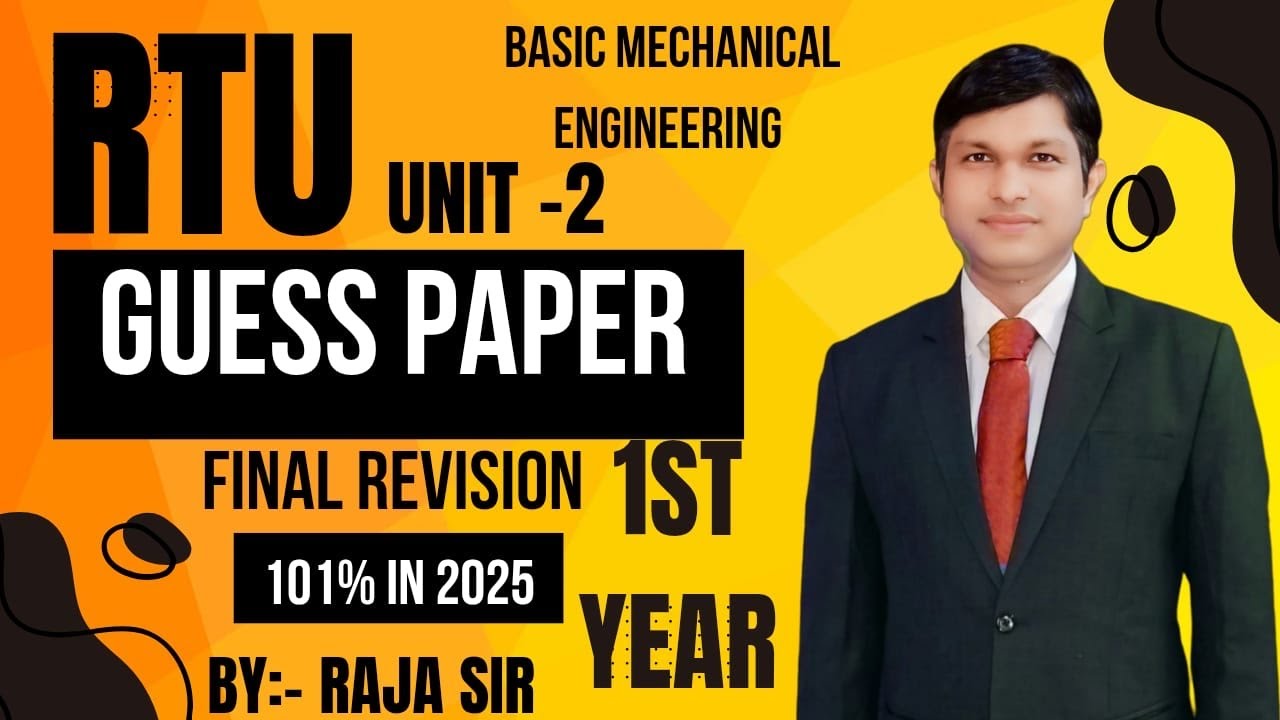 Guess Paper of BME First year II Important questions for RTU and Mid term Exam