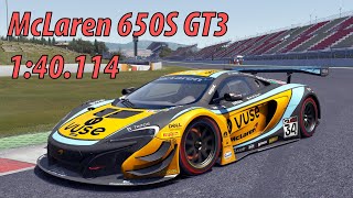 McLaren 650S GT3 - Barcelona Moto World Record 1:40.115 - Assetto Corsa Mclaren 650s Gt3 Vehicle Simulator