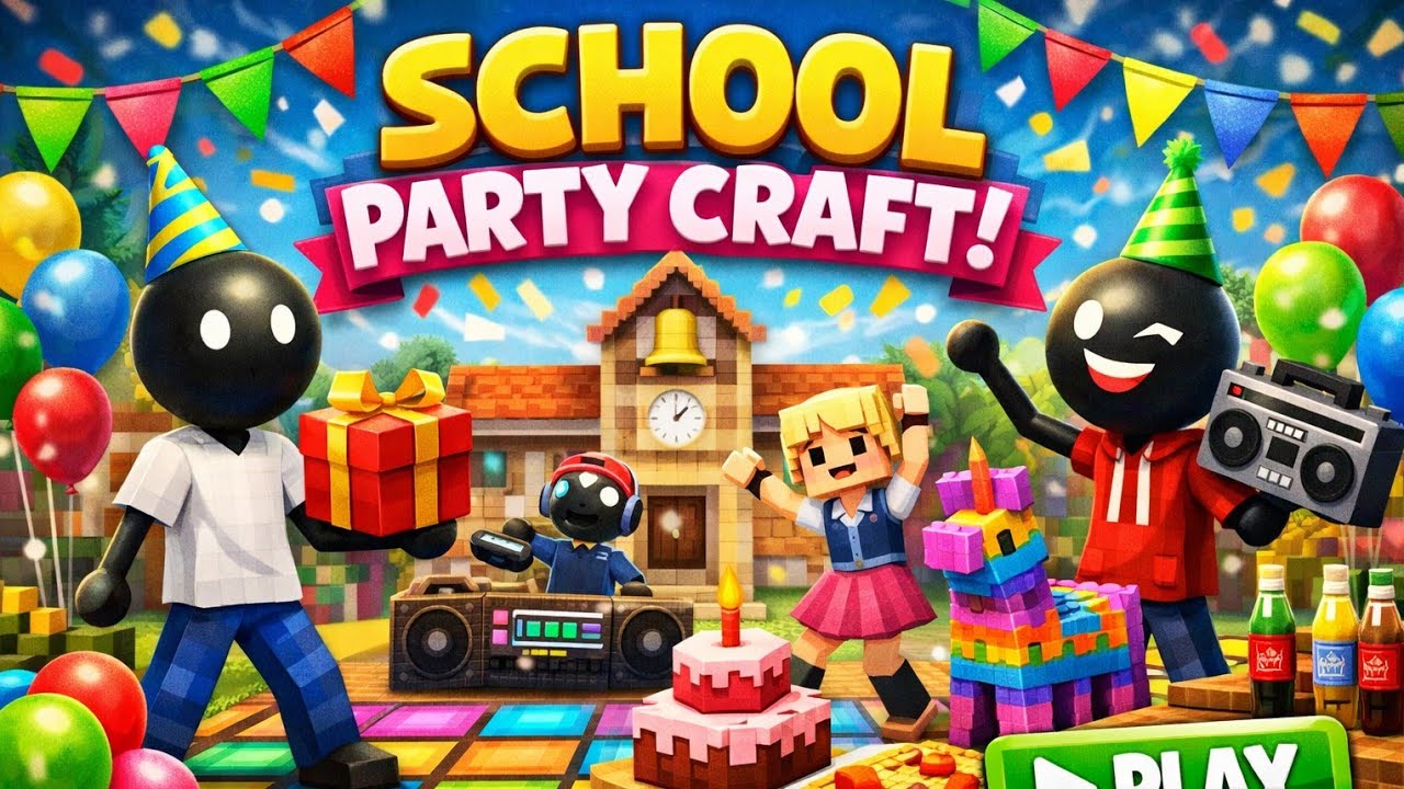 SCHOOL PARTY CRAFT' MULTIPLAYER 😱VS ONE PLAYER #scholarship #gameplay #You #funny #hacksonbhai 