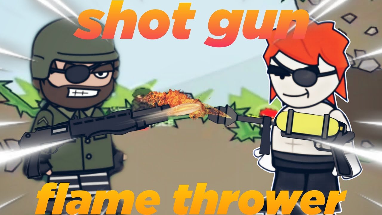 SHOT GUN VS FLAME THROWER || IN MINI MILITIA CLASSIC