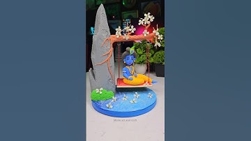 Diy Krishna ji jhula 🦚 Krishna ji jhula making ♥️ Jai shree Krishna #shorts #short