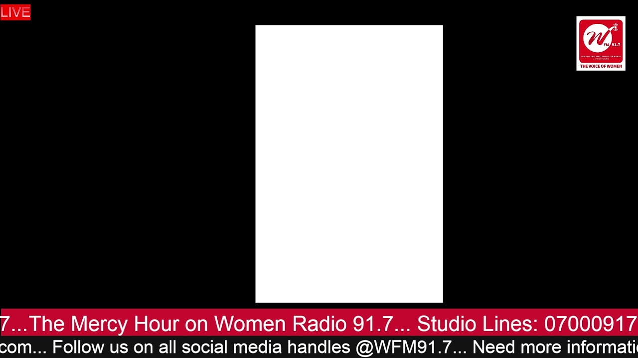 The Mercy Hour with Rev'd Oluwafunmilola Ayodele, The Minister in Charge of The African Church ....