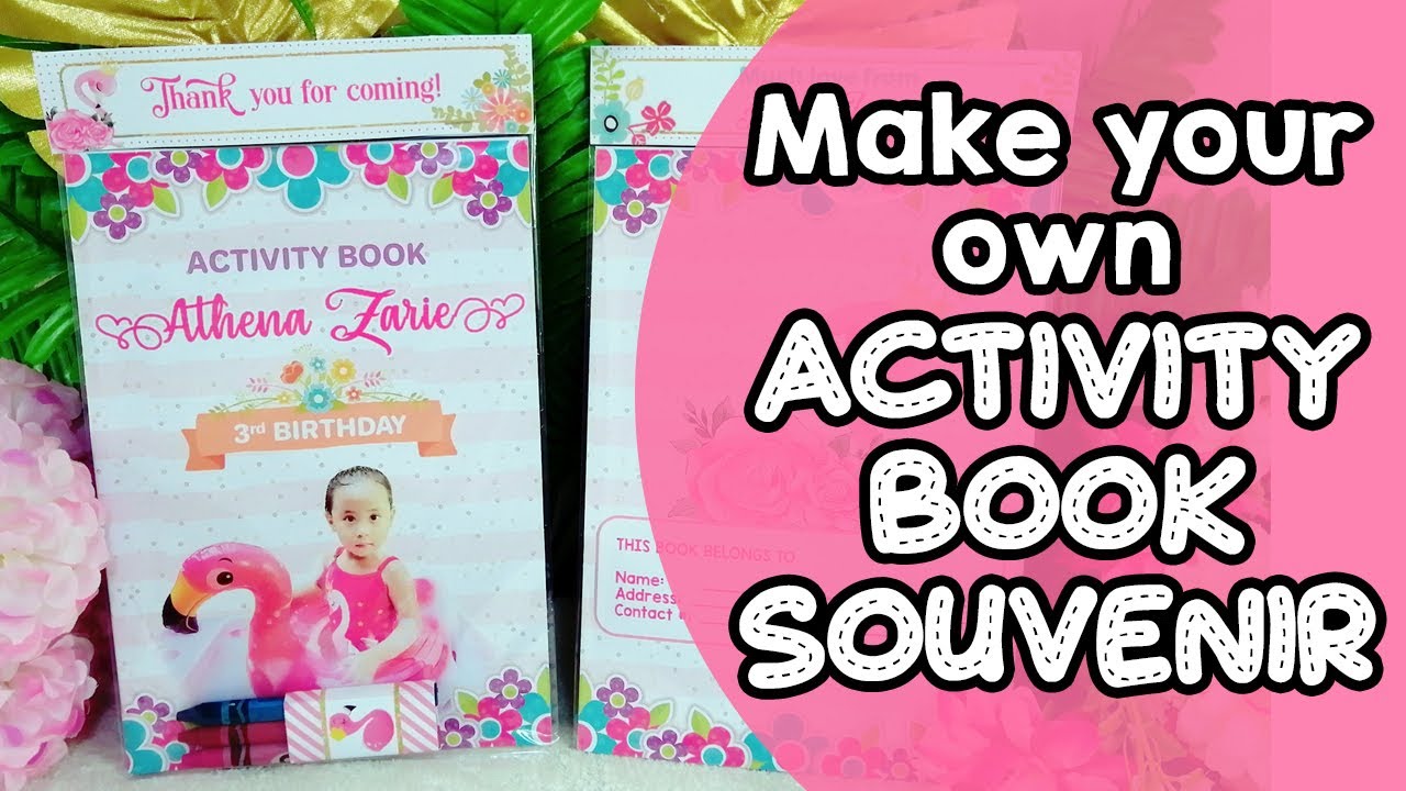 Personalized Activity Book Souvenir Tutorial YouTube