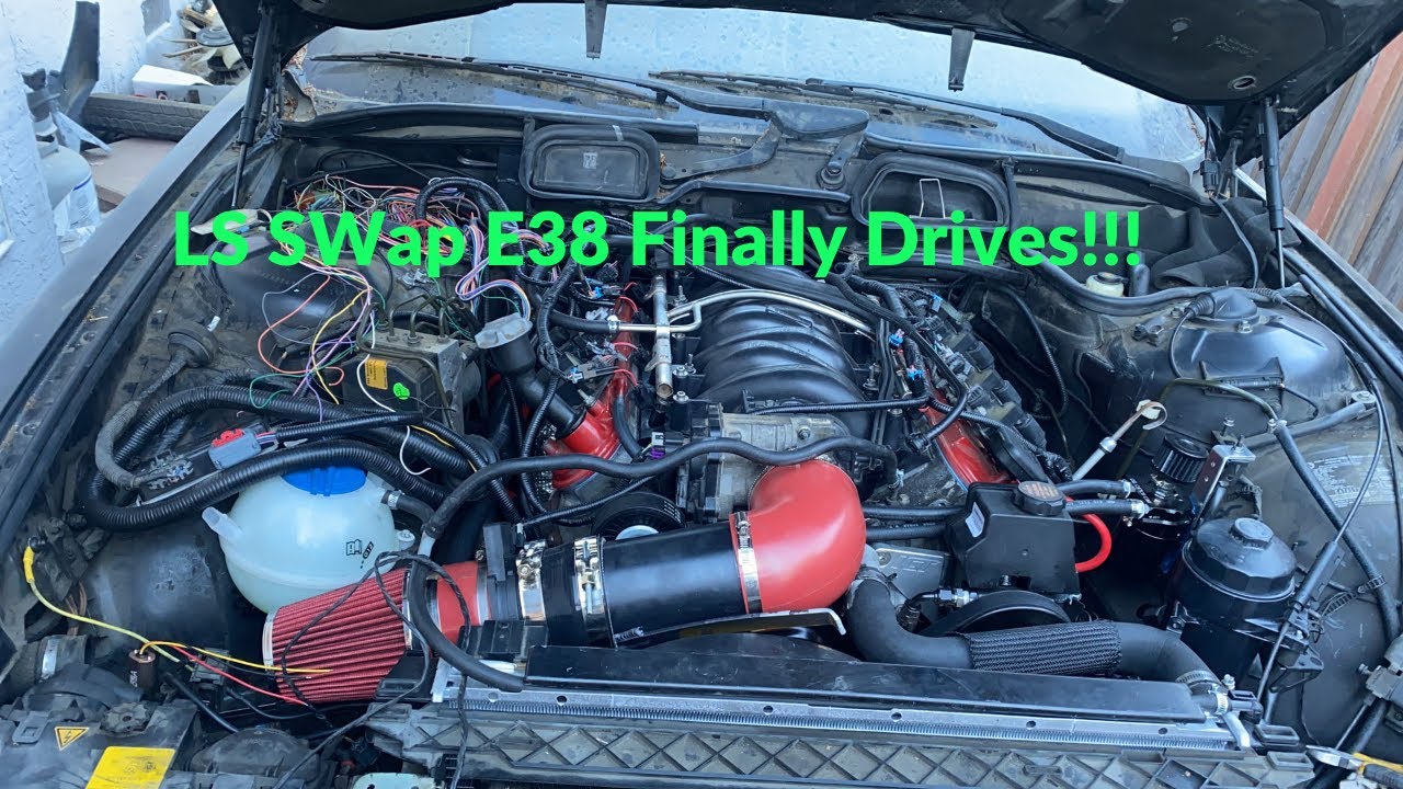 LS swap BMW E38 first Drive!!! YouTube