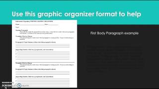 Writing body paragraphs for an informative essay