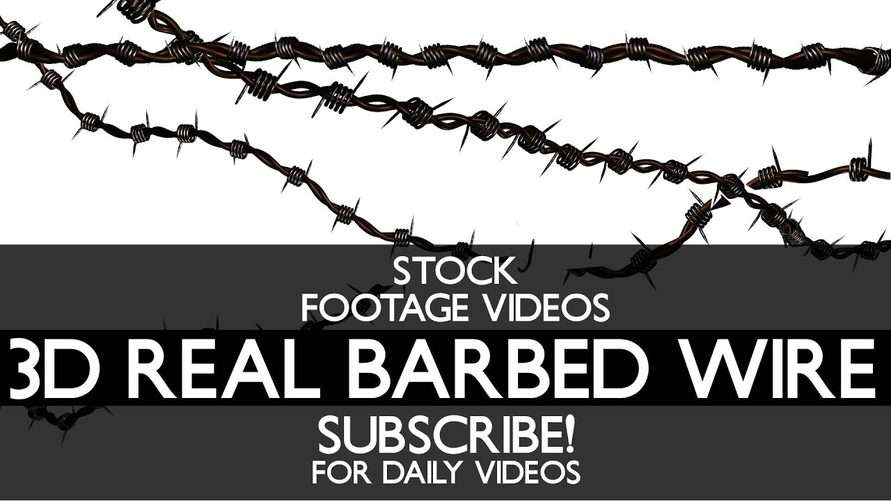 3D Looking Barbed Wire Green Screen Animated Royalty Free Stock Footage
