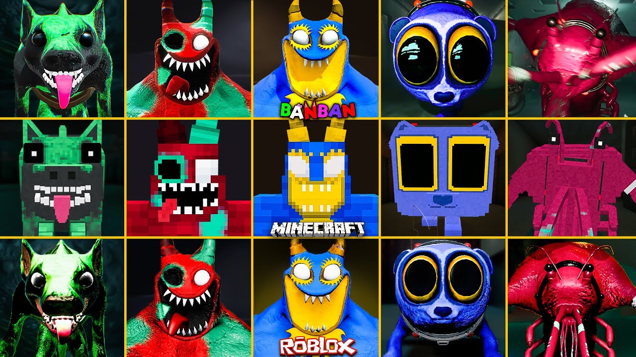 Garten of Banban 8 ALL JUMPSCARES vs MINECRAFT vs ROBLOX