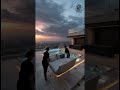 A Static, Cinematic Hold on a Finished Rooftop Terrace | Infinity Pool Design #interiordesign