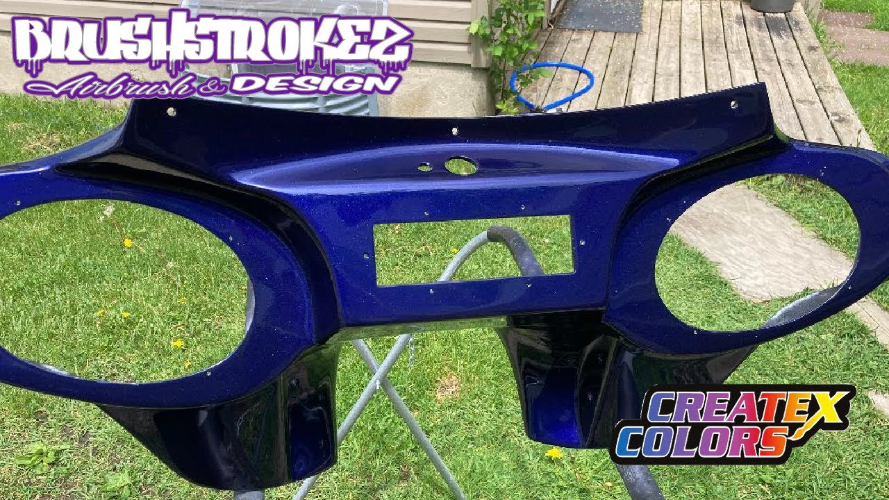 How to paint a motorcycle fairing with Createx Paint and Tamco clear