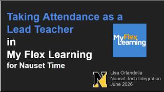My Flex Lead Teacher Attendance