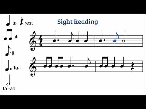 Reading dotted quarter note followed by 8th note patterns 2