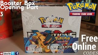 Pokemon Evolutions Booster Box Opening Part 3 (Free Online Codes)