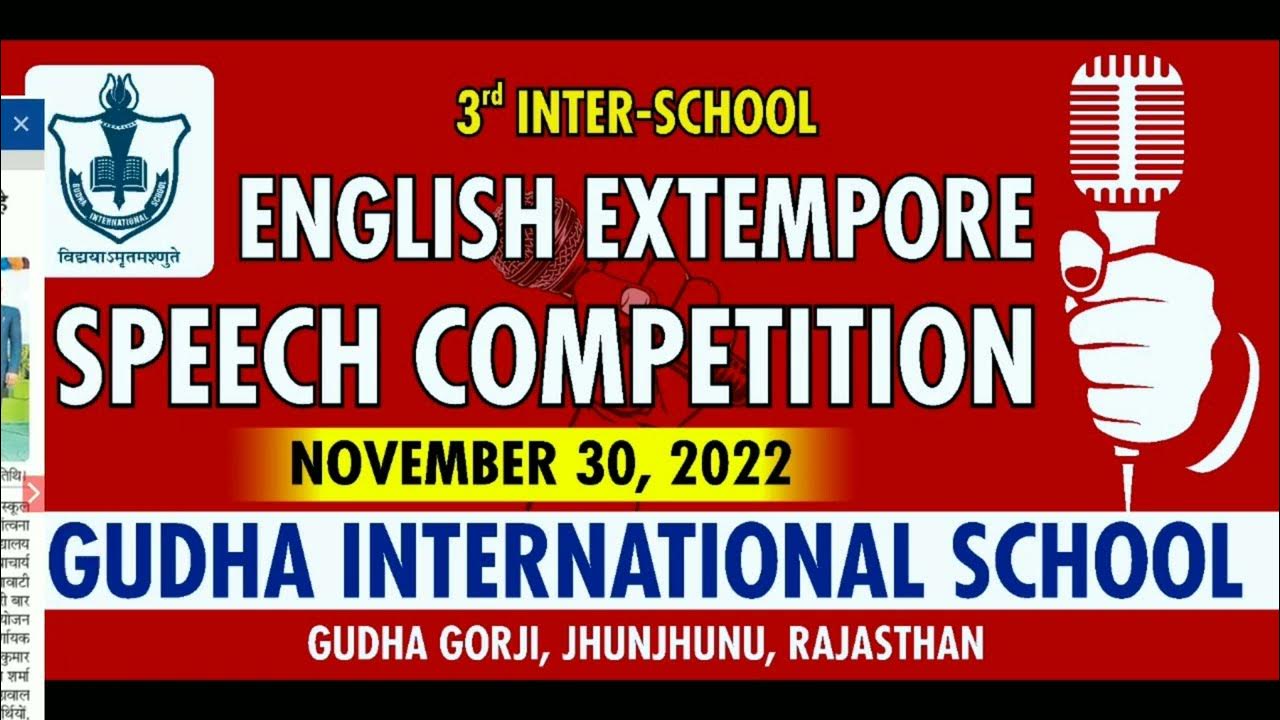 English Extempore Speech Competition 2022 Part 1 YouTube english-extempore-speech-competition-2022-part-1-youtube
