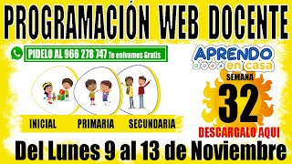 PROGRAMACION WEB SEMANA 32  APRENDO EN CASA Inicial Primaria y Secundaria del Lunes 9 al viernes 13 screenshot 5