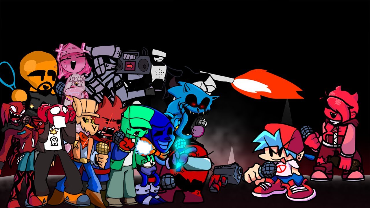 minus FNF Animal  But Different Characters Sing It 🎧 ( minus  Animal   Everyone Sings )