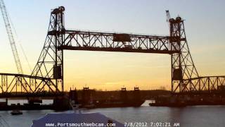 Memorial Bridge float-out from Badgers Island