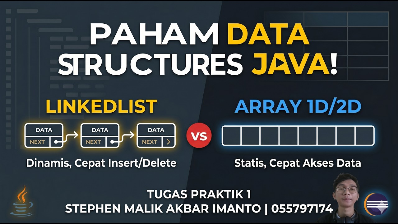 Paham Struktur Data Java! LinkedList vs Array (Tugas 1) | Stephen Malik ...