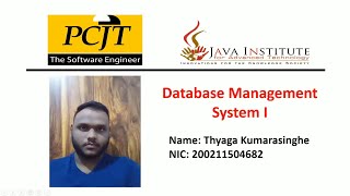 Question set 10: Database Management System: Java Institute