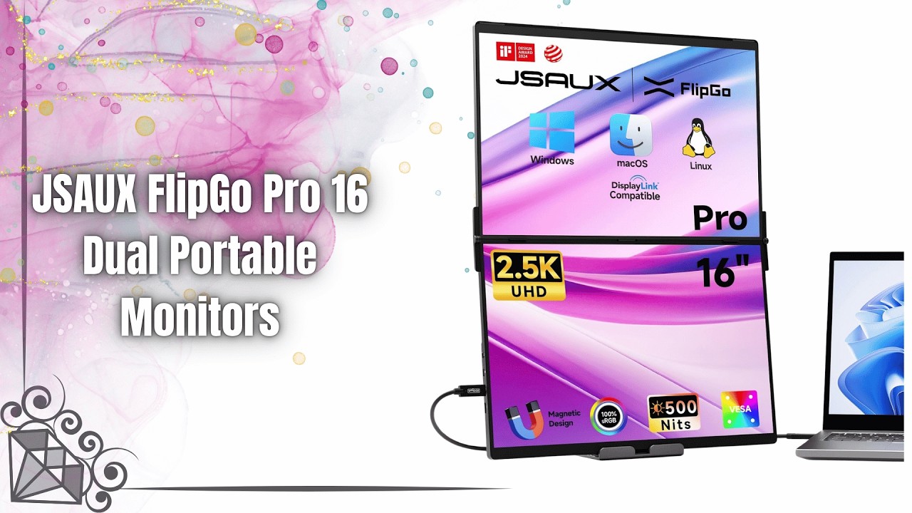 JSAUX FlipGo Pro 16 Dual Portable Monitor Review | 2.5K IPS Dual