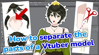 How to separate the parts of a Vtuber Model for Live2d