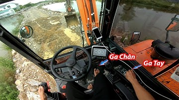 Lái Máy Xúc Bánh Lốp Nên Làm Gay Tay Hay Ga Chân ? | Xuân Mạnh Vlogs