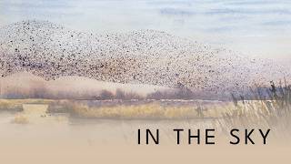 A Sky in Motion | Watercolour Study of a Murmuration