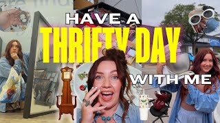 Did I Pay Too Much? Thrifting All Day! 50% off Furniture at Goodwill & Garage Sale Jewelry Haul!