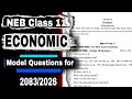 NEB Class 11 Economic Model Questions Paper for practice 2083 | Class 11 Economic Question paper2026