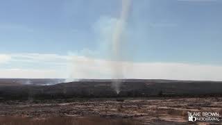 Incredible Dust Devils over Burn Scar in the Texas Panhandle!