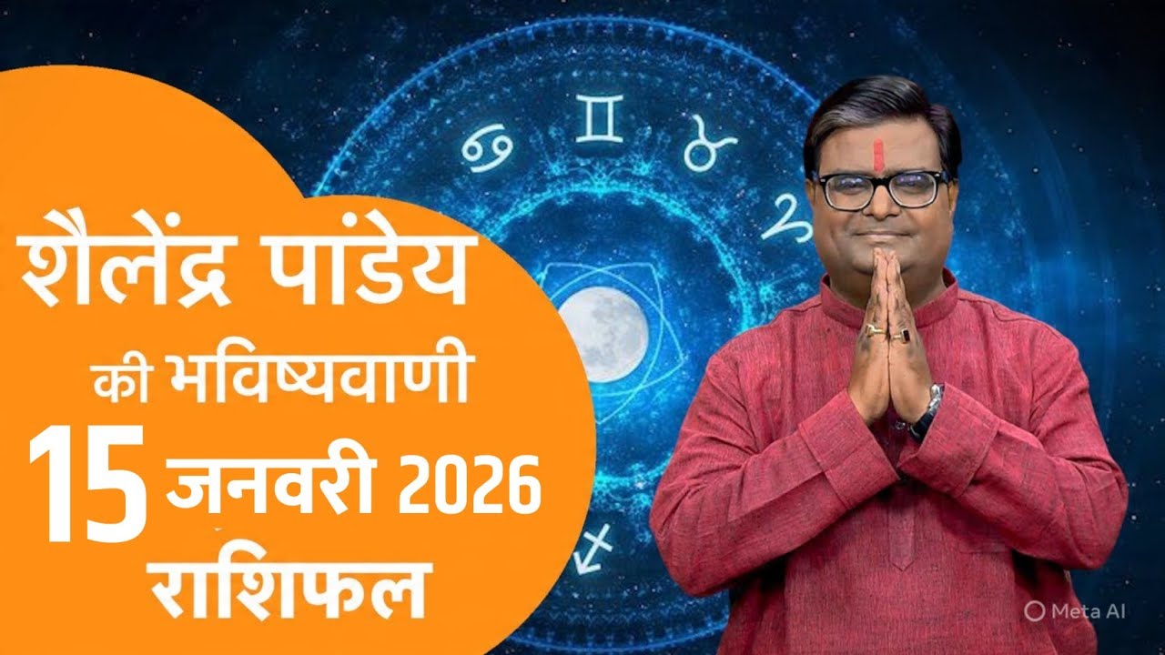 आज का राशिफल | 15 जनवरी 2026 शैलेंद्र पांडेय की भविष्यवाणी | Horoscope Today | Aaj Ka Rashifal 2026 