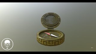 3D Modelled Compass (Textured)