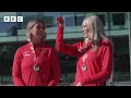 England Netballers Eleanor Cardwell & Helen Housby catch up with De-Graft | Newsround