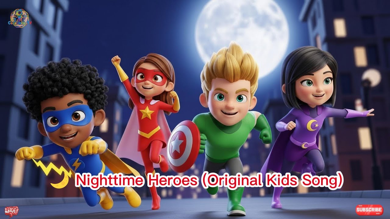🌙 Nighttime Heroes | Original Kids Song 🦸‍♂️🦸‍♀️🎶