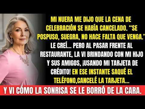 Pasé Frente Al Restaurante… Y Vi A Mi Hijo Brindando Con Mi Tarjeta