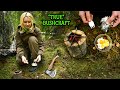 COOKING BUSHCRAFT BREAKFAST ON mini SWEDISH TORCH | girl in the wild