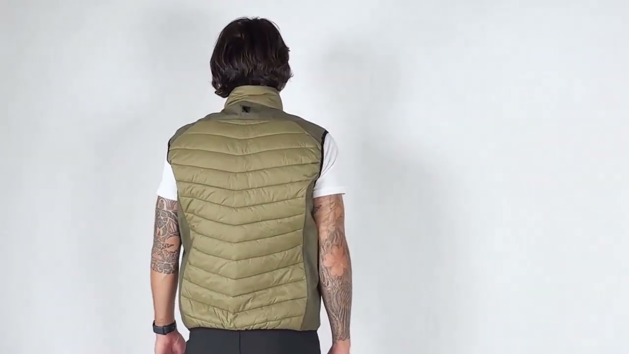 Mens Lightweight Puffer Vest Men Work Hiking Casual Winter Cotton Quilted Jacket Workwear Ellobird