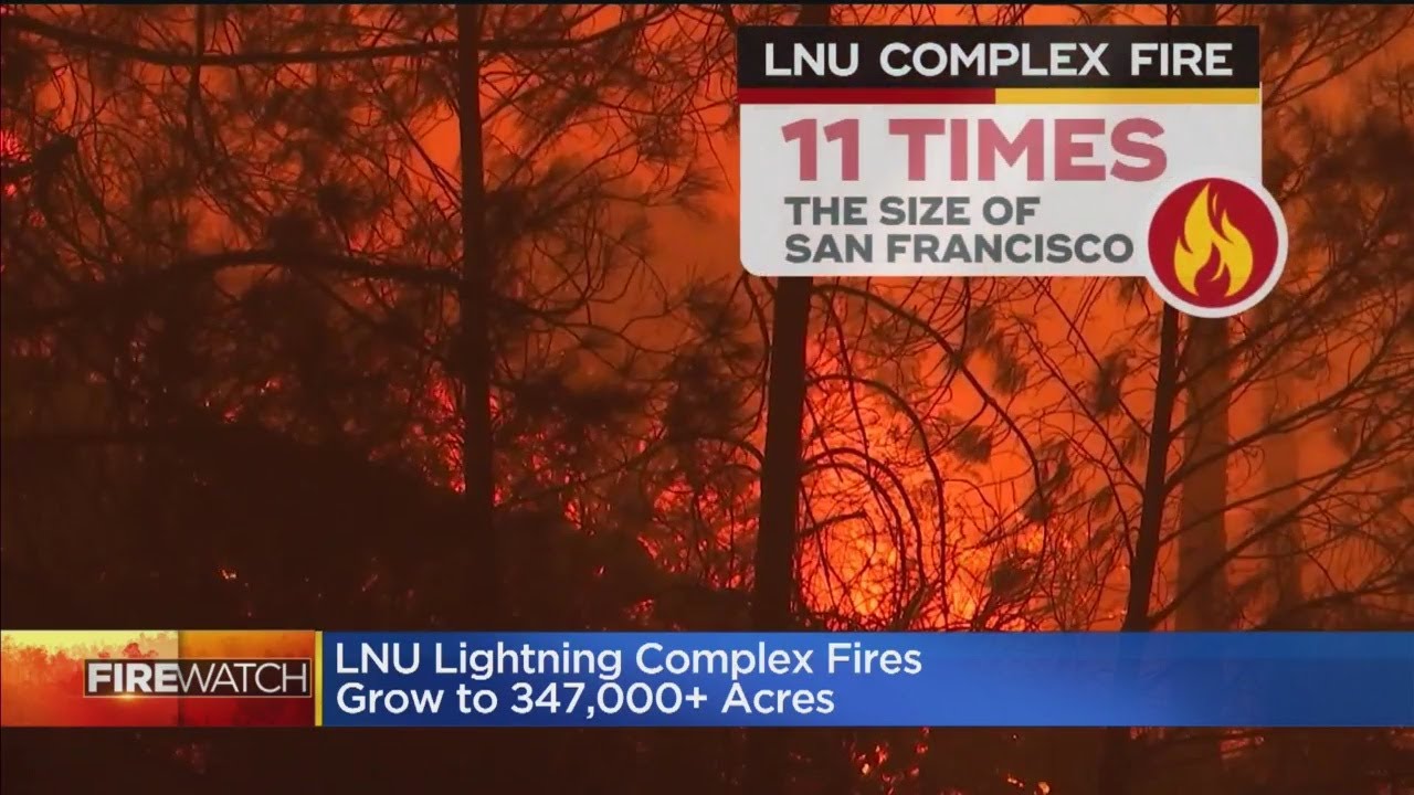LNU Lightning Complex Fire Continues To Grow
