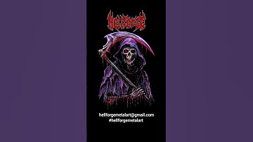 #shorts Death Metal Grim Reaper  III -  Speed Painting  #hellforgemetalart #metal #deathmetalart