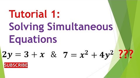 how to solve   simultaneous equation | second degree polynomials #algebra #simultaneousequation