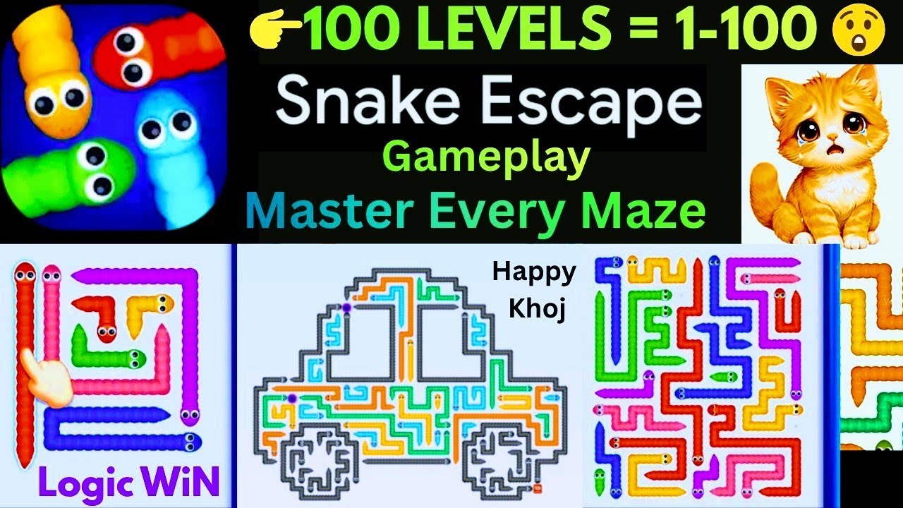 Snake Escape: Levels 1-100 Full Gameplay Walkthrough | How to Beat