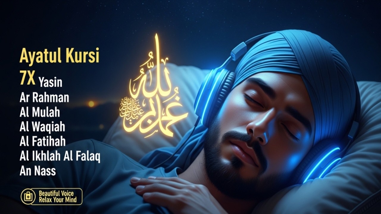 The heart touching voice of Ayat Kursi 7x,Surah Yasin,Ar Rahman,Waqiah,Al Mulk,Kahfi,Ikhlas,Falaq...