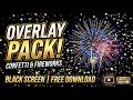 Confetti &amp; Fireworks Overlay Pack | Black Screen Effects for Editing 🎆✨